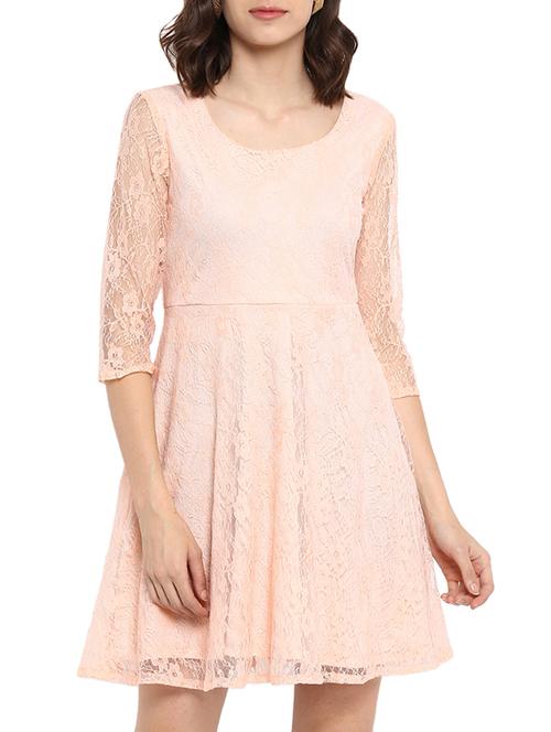 net fit and flare dress - 15427369 - Very Small Image - 1