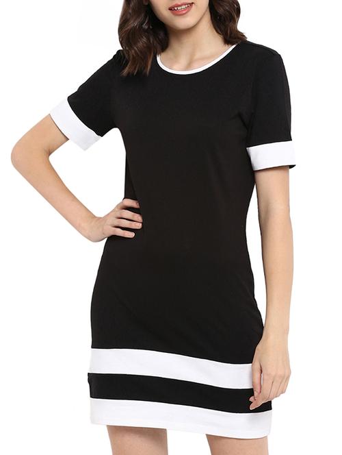 contrast panel sheath dress - 15427374 - Very Small Image - 1