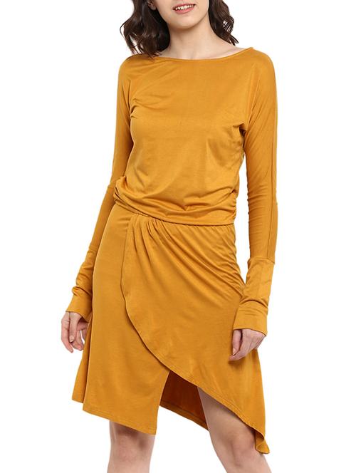 boat neck asymmetric dress - 15427376 - Very Small Image - 1