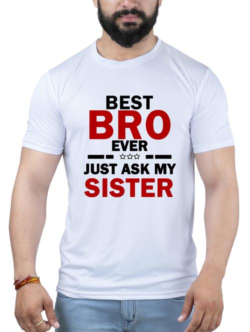 white cotton blend chest print t-shirt - 15427441 - Very Small Image - 1