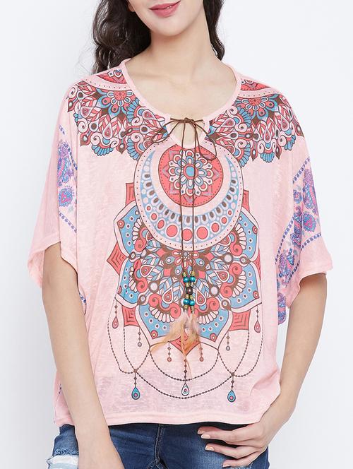 bohemian tie knot neck top - 15427538 - Very Small Image - 1