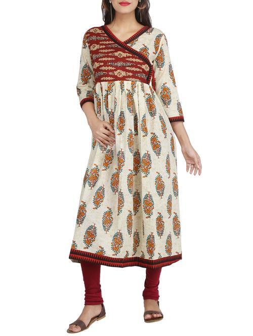 angrakha printed kurta - 15427880 - Very Small Image - 1