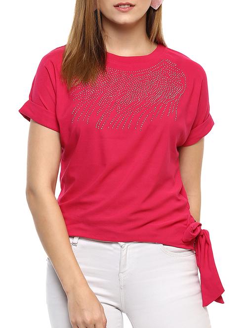 side tie up embellished top - 15427936 - Very Small Image - 1