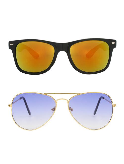 zyaden set of 2 wayfarer & aviator sunglasses - 15428345 - Very Small Image - 1