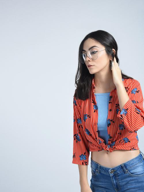 striped floral shirt - 15428704 - Very Small Image - 1