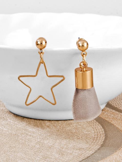 grey metal drop earrings - 15429263 - Very Small Image - 1