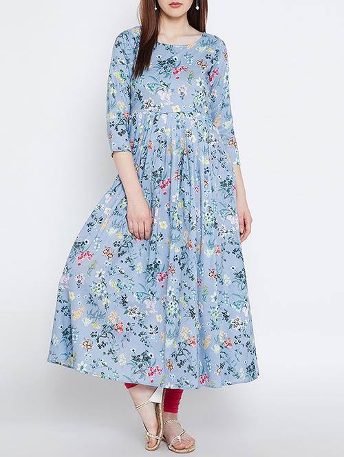 flared printed kurta - 15430045 - Very Small Image - 1