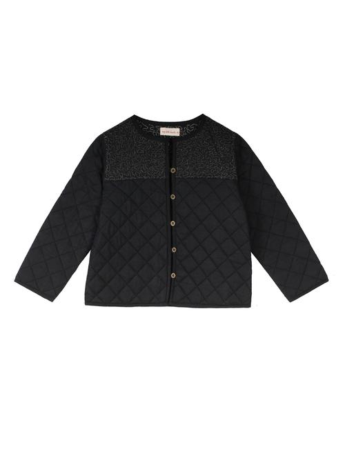 black cotton quilted jacket - 15430202 - Very Small Image - 1
