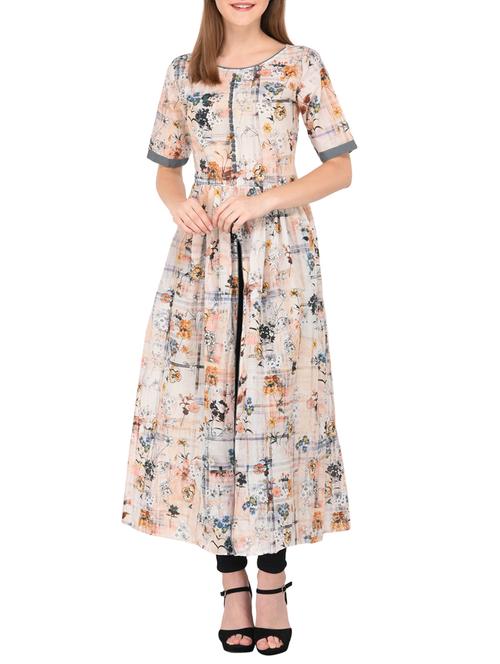 high slit printed kurta - 15430615 - Very Small Image - 1