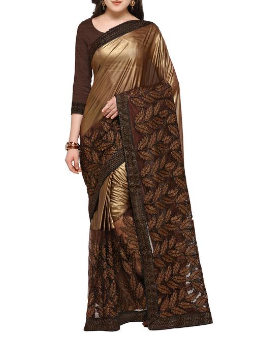 dori embroidered silk saree with blouse - 15431118 - Very Small Image - 1