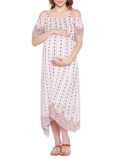 cold shoulder maxi maternity dress - 15431220 - Very Small Image - 1