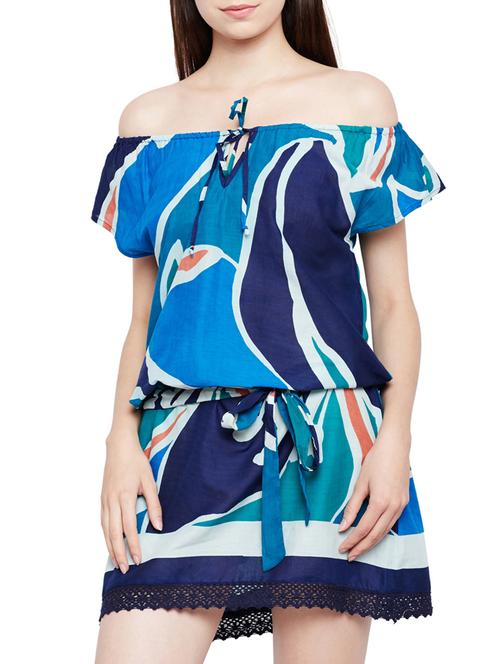 printed tie knot belted coverup - 15431265 - Very Small Image - 1