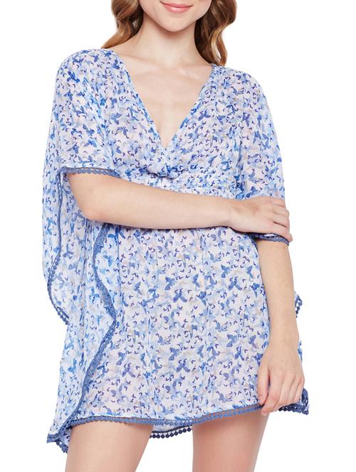 floral cut out back coverup - 15431274 - Very Small Image - 1