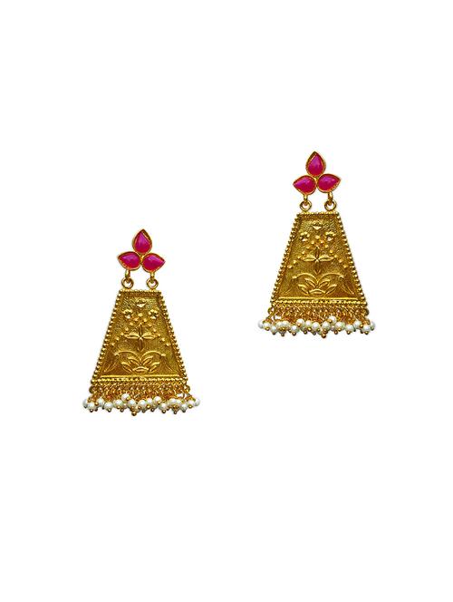 pink drop earrings - 15432577 - Very Small Image - 1