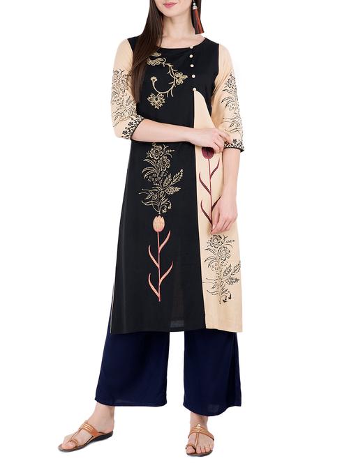 straight printed kurta - 15433109 - Very Small Image - 1
