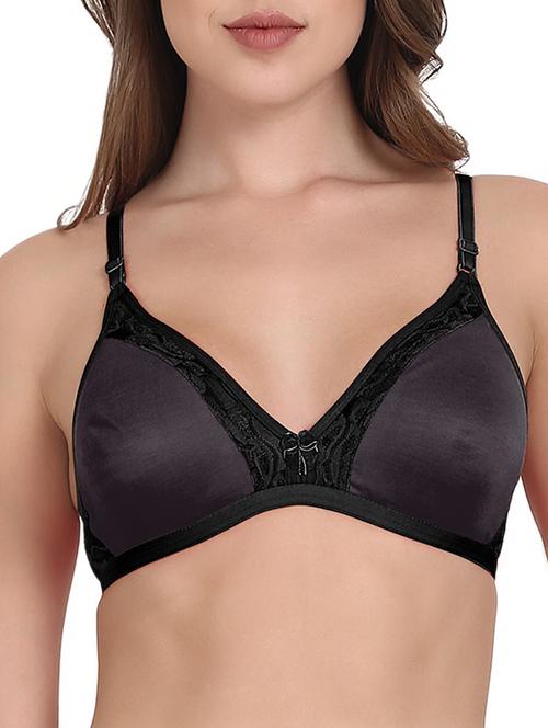lace detail solid bra - 15435301 - Very Small Image - 1