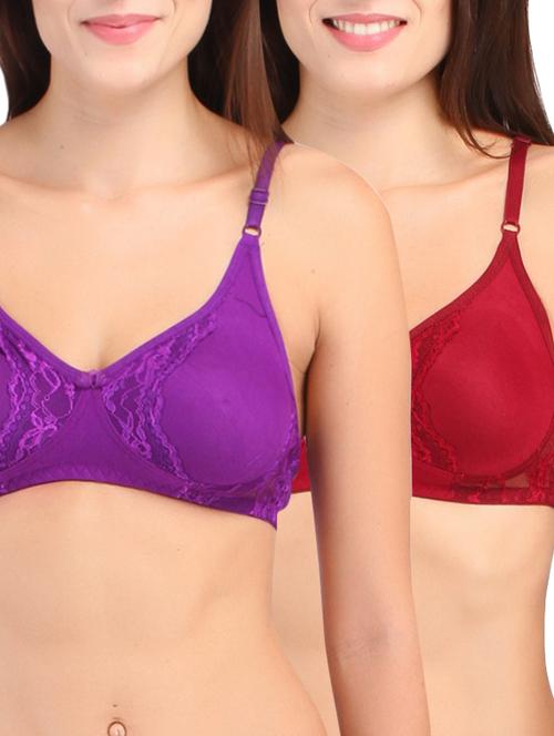 set of 2 lace detail bras - 15435309 - Very Small Image - 1