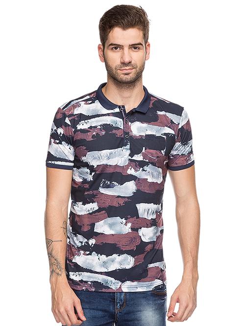 blue cotton all over print t-shirt - 15435894 - Very Small Image - 1