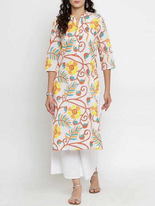multi print kurta palazzo set - 15435896 - Very Small Image - 1