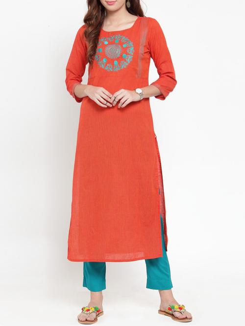 embroidered kurta pant set - 15435913 - Very Small Image - 1