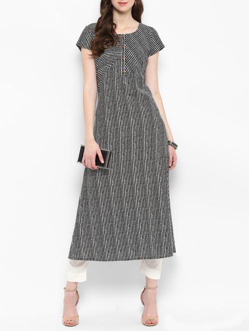 stripe print kurta pant set - 15435918 - Very Small Image - 1