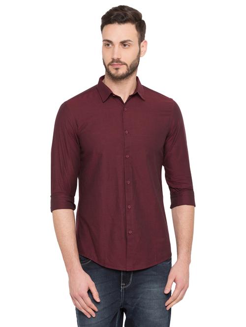 red cotton casual shirt - 15436120 - Very Small Image - 1