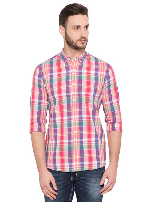 pink cotton casual shirt - 15436128 - Very Small Image - 1