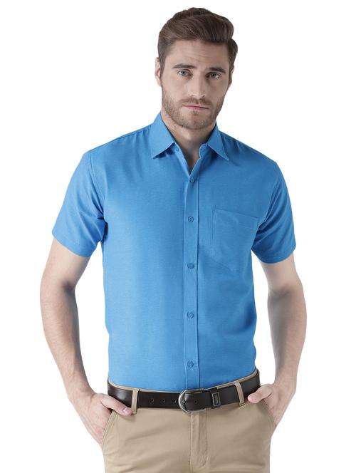 blue cotton formal shirt - 15436249 - Very Small Image - 1