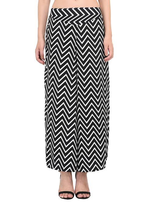 chevron flared palazzo - 15436288 - Very Small Image - 1