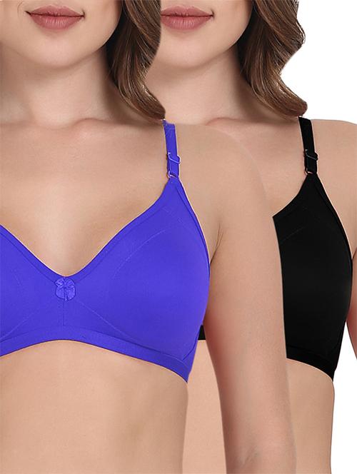 set of 2 solid non padded bra - 15436310 - Very Small Image - 1
