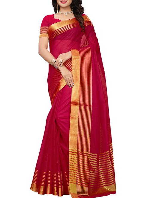 delicate golden border kota doria saree with blouse - 15437035 - Very Small Image - 1