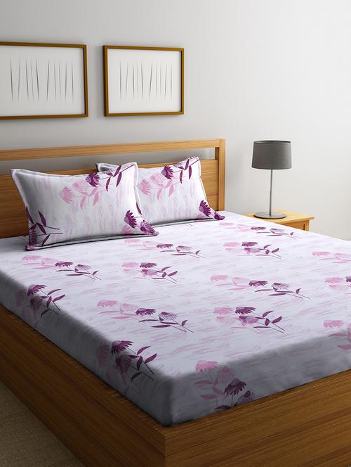 cotton double bedsheet 2 pillow covers - 15437850 - Very Small Image - 1