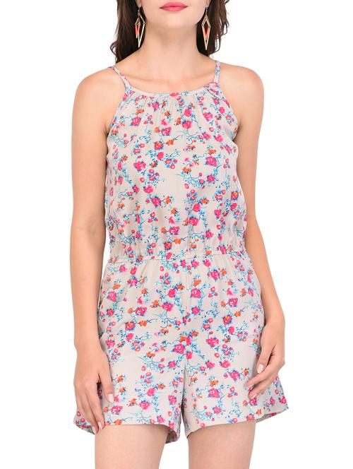 cami neck floral romper - 15438036 - Very Small Image - 1