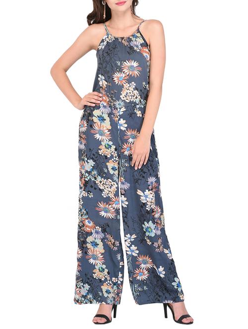 floral cami neck full leg jumpsuit - 15438038 - Very Small Image - 1