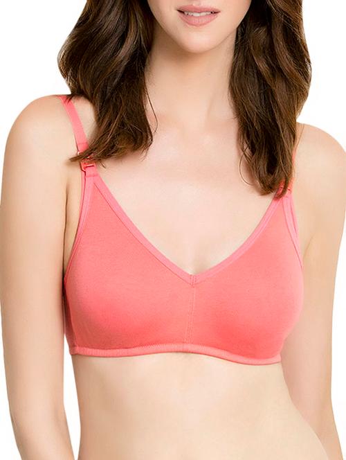 pink cotton maternitynursing bra - 15438146 - Very Small Image - 1
