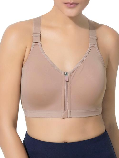 zip up front sports bra - 15438168 - Very Small Image - 1