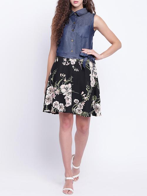 floral tie knot belt dress - 15438483 - Very Small Image - 1