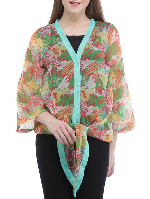 tropical front tie knot top - 15438730 - Very Small Image - 1