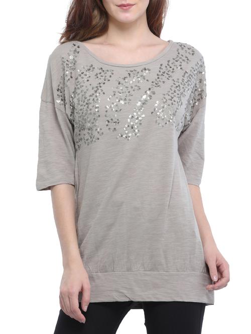 sequin detail blouson top - 15438739 - Very Small Image - 1
