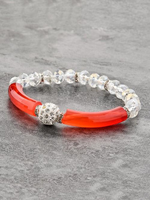 orange crystal beaded bracelet - 15439083 - Very Small Image - 1