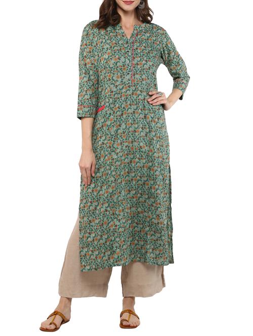 straight pockets kurta - 15439097 - Very Small Image - 1
