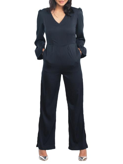 side slit full leg jumpsuit - 15439200 - Very Small Image - 1