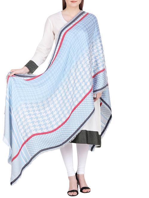 houndstooth jacquard shawl - 15439351 - Very Small Image - 1