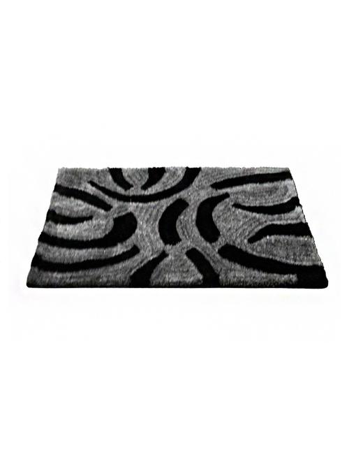 handloom black design shaggy carpet 3 feet x 5feet - 15439683 - Very Small Image - 1