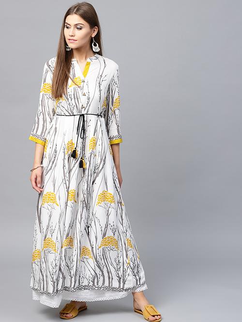 flared printed kurta - 15440574 - Very Small Image - 1