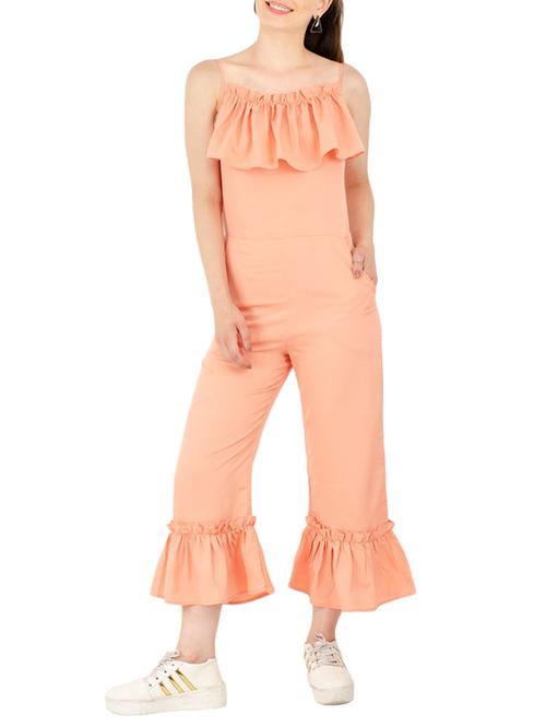 ruffled full leg cami jumpsuit - 15440685 - Very Small Image - 1