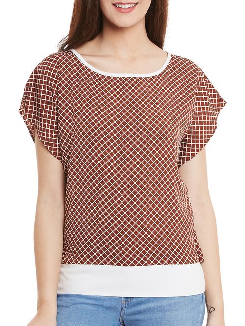 checkered kimono sleeved top - 15441990 - Very Small Image - 1