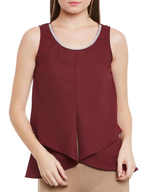 embellished asymmetric hem top - 15441998 - Very Small Image - 1