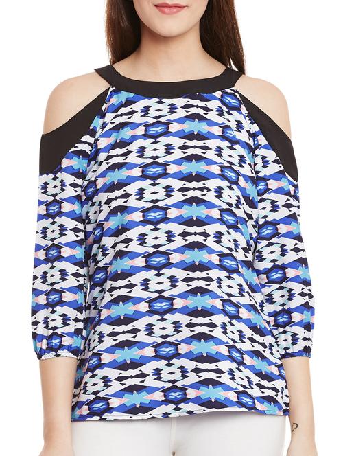 cold shoulder printed top - 15442000 - Very Small Image - 1