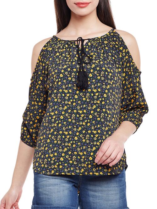 floral cold shoulder tunic - 15442084 - Very Small Image - 1